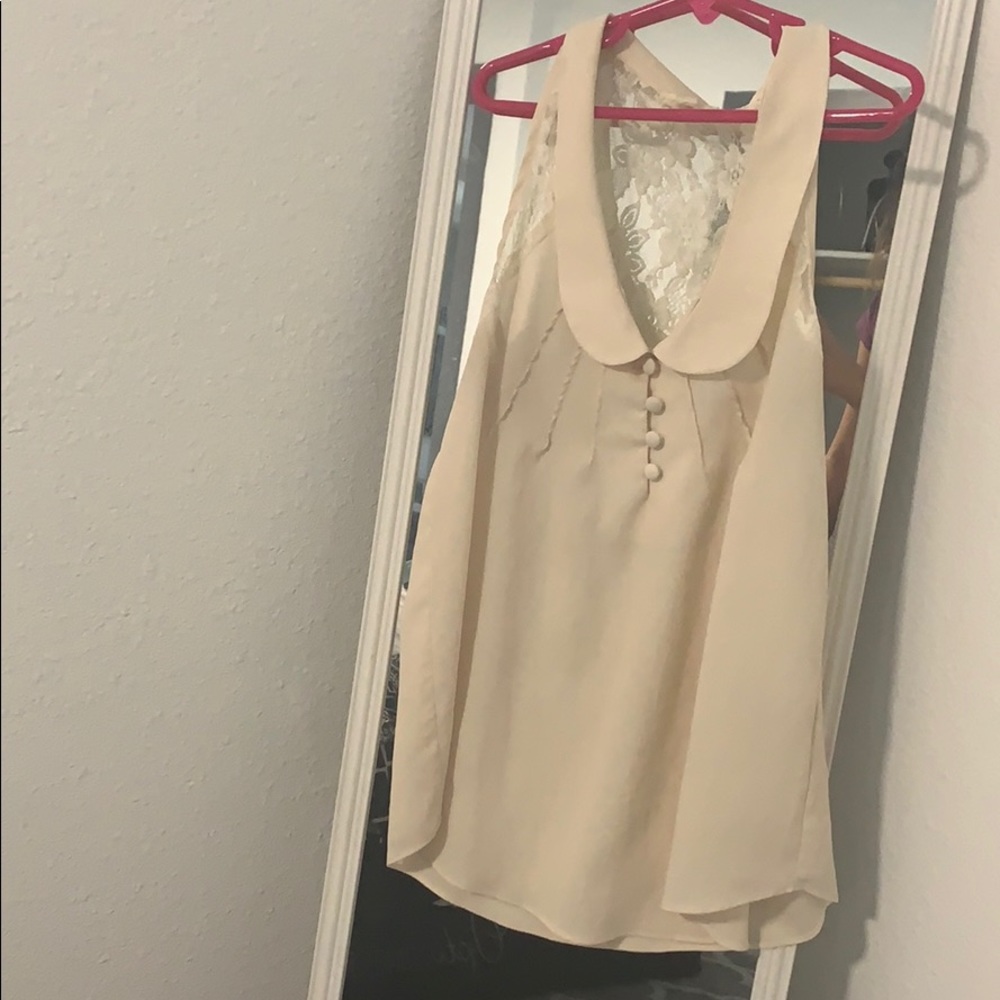 Cream lace top